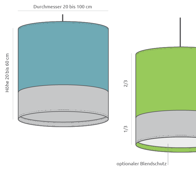 Lampen doppelt geteilt