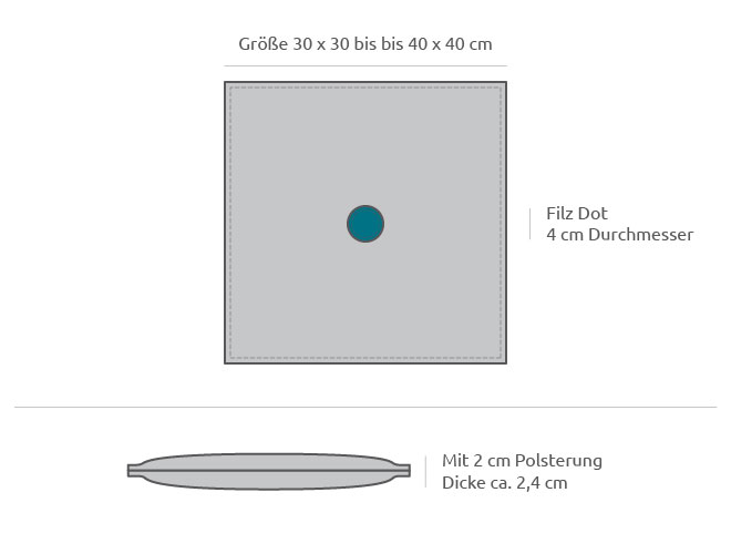 Sitzkissen eckig Dot