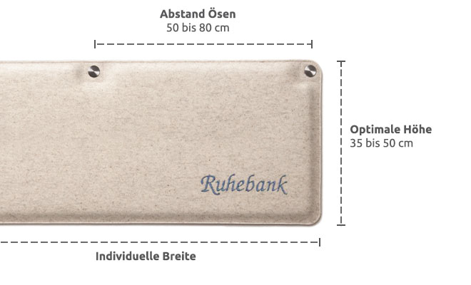 Wandkissen aus Filz Masse und Details