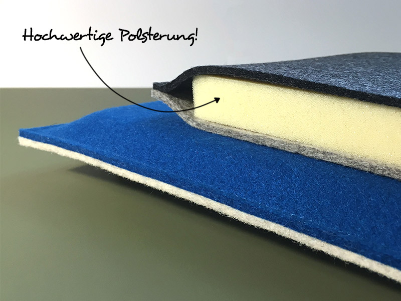 Wandkissen Filz mit Polsterung