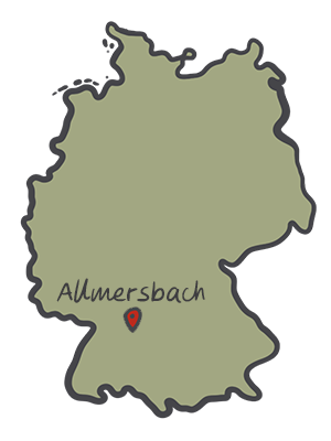 Deutschlandkarte Allmersbach