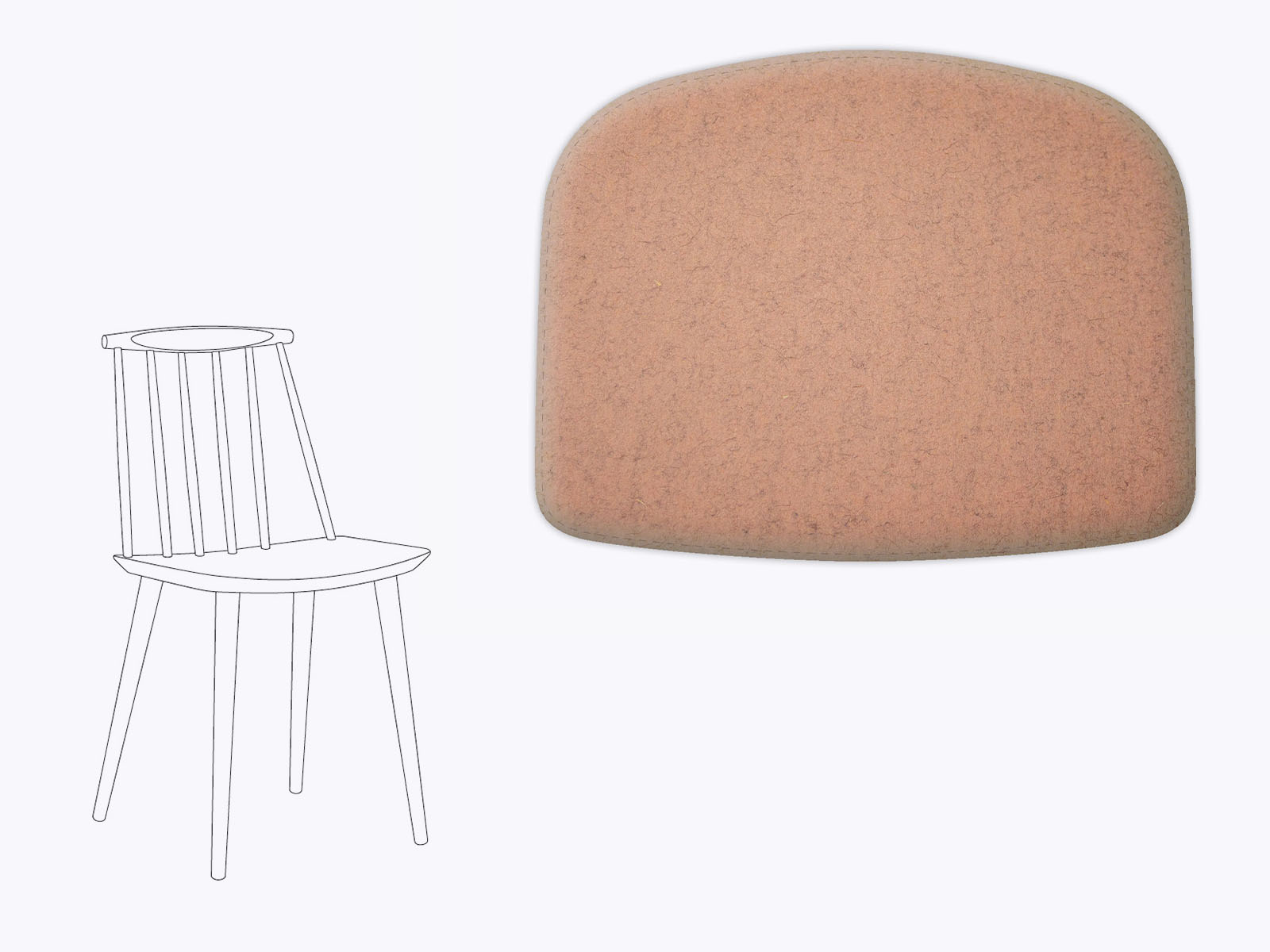 Sitzkissen aus Filz HAY j77