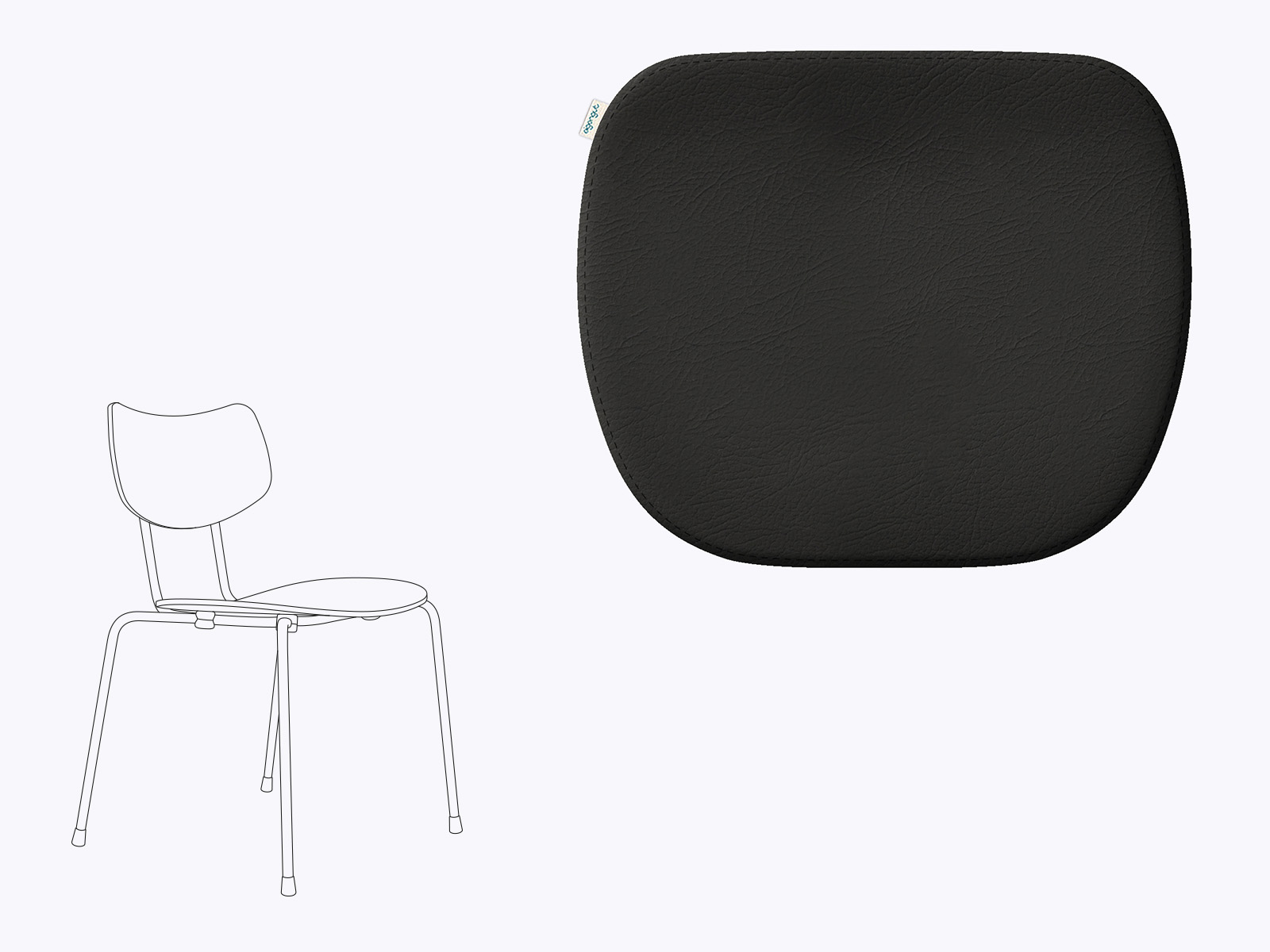Sitzkissen aus Filz und recyceltem Carl Hansen Vega Chair VLA26T