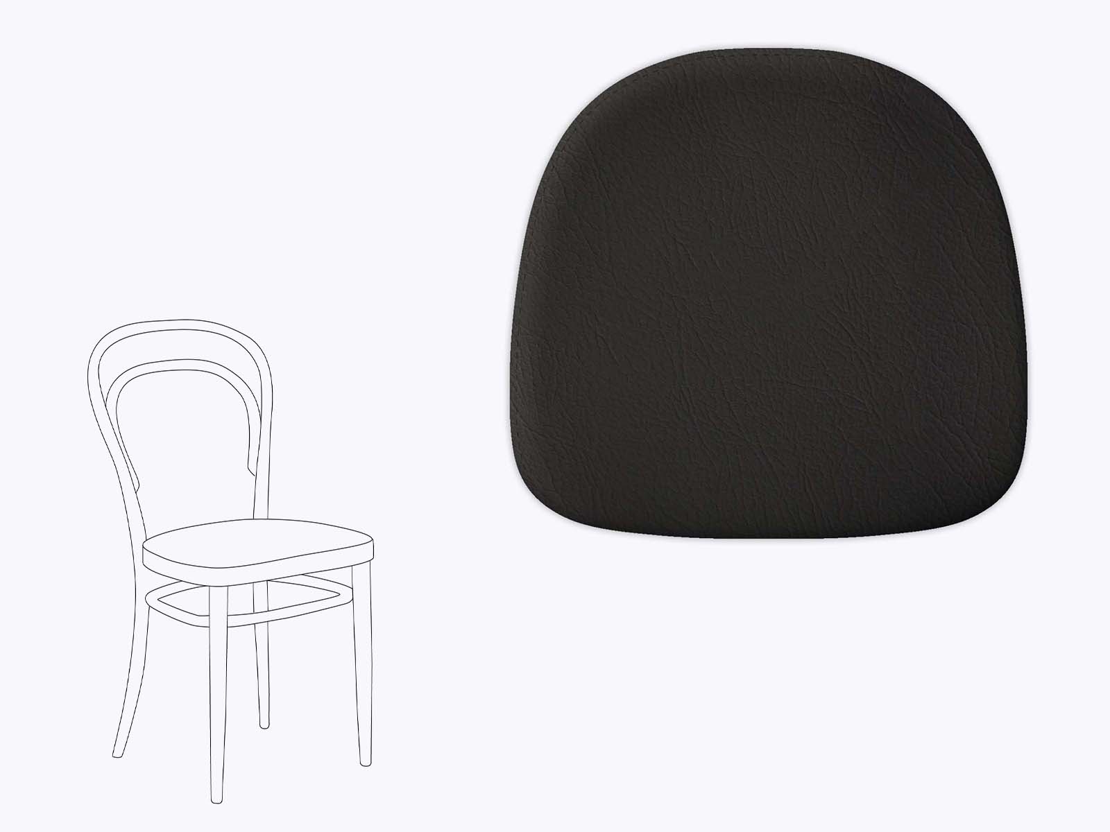Sitzkissen für Thonet 214 aus Filz und recyceltem Leder