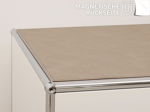 Auflage-aus-recyceltem-Leder-magnetisch-fuer-USM-Haller-taupe-icon