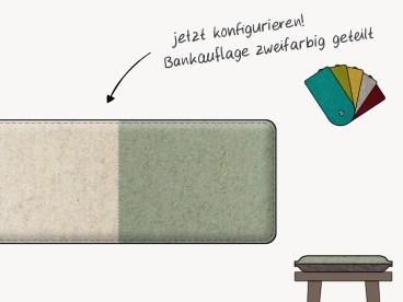 Bankauflage-Filz-zweifarbig-geteilt-Konfigurator
