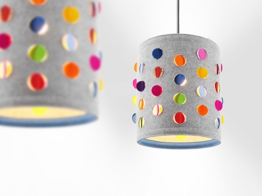 Dots-Lampe-aus-Filz