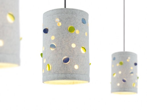 Dots-Wave-Lampe-Lampenschirm-aus-Filz