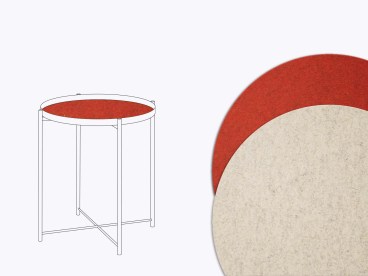Filz-Zuschnitt-Auflage-passed-fuer-Ikea-Beistelltisch-GLADOM