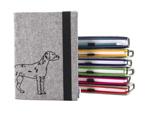 Kalender-Filz-Einband-mit-Hundemotiv-Dalmatiner-Hund