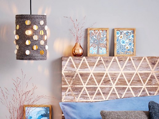 Lampe-Dots-gold-aus-Filz-individuell
