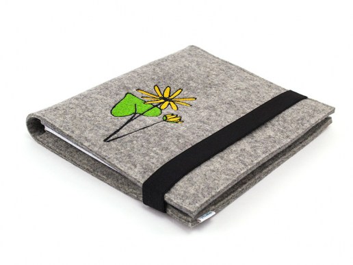 Organizer-Schreibmappe-aus-Filz-bestickt-mit-Blume-Scharbockskraut
