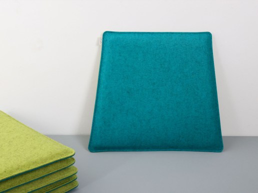 Sitzkissen-Filz-Trapez-Wolle-limette-lagune-gruen-blau