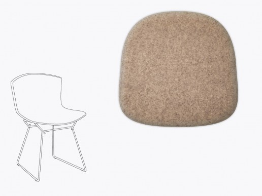 Sitzkissen aus Filz für Bertoia Plastic Sidechair