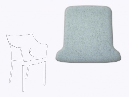 Sitzkissen für Dr No von Kartell aus Filz