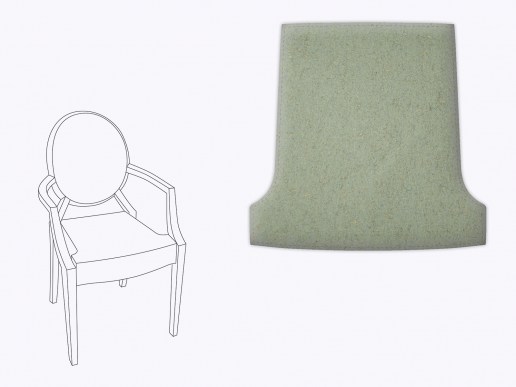 Sitzkissen aus Filz Louis Ghost Chair