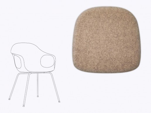 Sitzkissen aus Filz für Kristalia Elephant