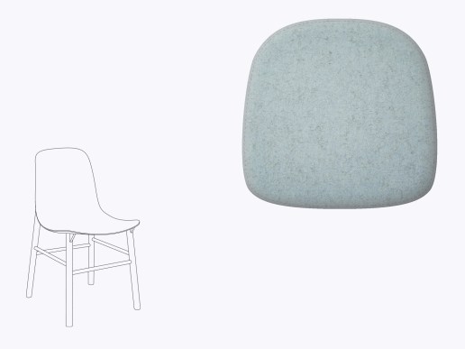 Sitzkissen aus Filz Kristalia Sharky Chair