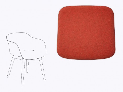 Sitzkissen aus Filz und für Muuto Fiber Armchair