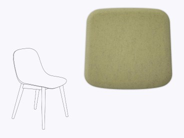 Sitzkissen aus Filz und für Muuto Fiber Sidechair