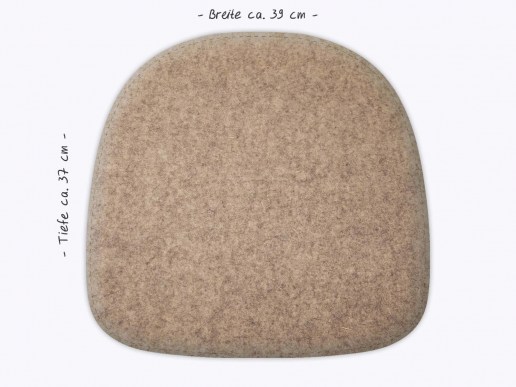 Sitzkissen-Filz-fuer-Thonet-214-beige-mit-Masse
