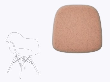Sitzkissen Eames Armchair aus Filz in malve