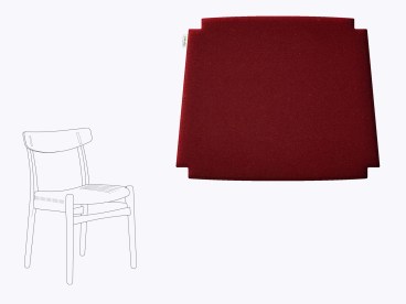 Sitzkissen-aus-Filz-fuer-Carl-Hansen-CH23-Dining-Chair-weinrot
