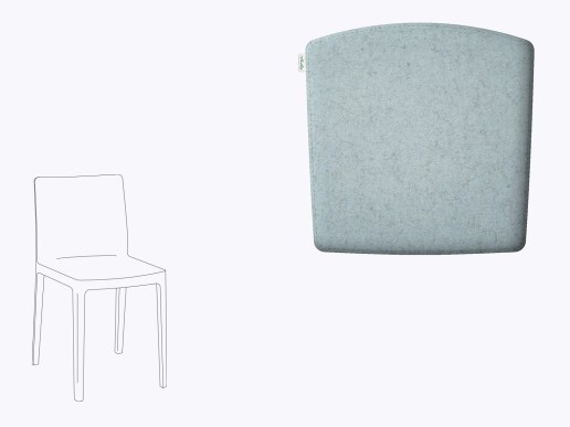 Sitzkissen aus Filz in der Farbe himmel, Stuhlzeichnung vom HAY Elementaire Chair