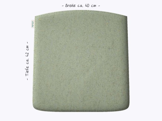 Sitzkissen aus Filz in der Farbe himmel, Stuhlzeichnung vom HAY Elementaire Chair