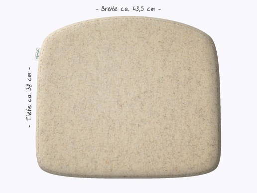 Sitzkissen aus Filz in der Farbe himmel, Stuhlzeichnung vom HAY Elementaire Chair