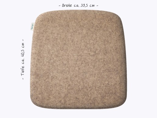 Sitzkissen aus Filz in der Farbe himmel, Stuhlzeichnung vom HAY Elementaire Chair