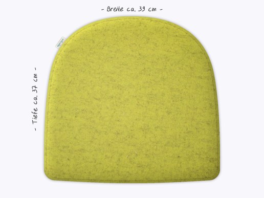Sitzkissen-aus-Filz-fuer-Stuhl-Kartell-AI-limette-mit-Masse
