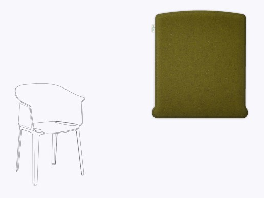 Sitzkissen aus Filz passend für Kartell Papyrus