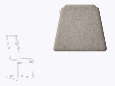 Sitzkissen aus Filz passend für Tecta Kragstuhl Farbe beige