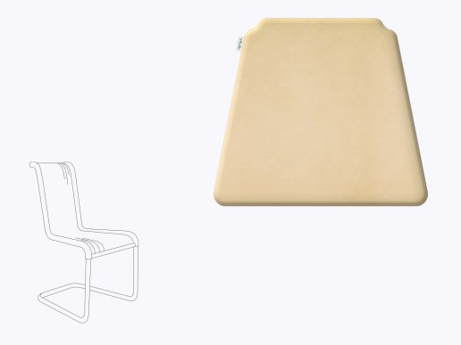 Sitzkissen aus Filz und recyceltem Leder Thonet 118