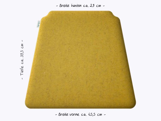 Sitzkissen aus Filz und Leder in der farbe taupe, Stuhlzeichnung vom HAY Revolt