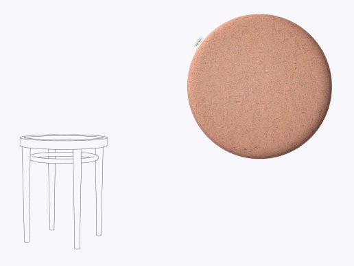 Sitzkissen aus Filz passend für Thonet 214 Bugholzhocker Farbe malve