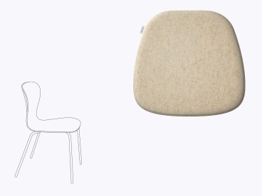 Sitzkissen aus Filz passend für Thonet S220 Farbe merinoweiß