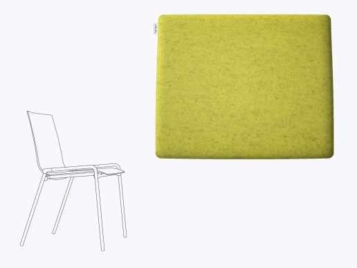 Sitzkissen aus Filz passend für Thonet S262 Farbe limette