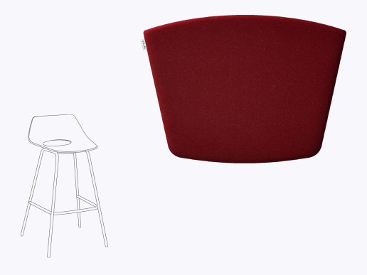 Sitzkissen aus Filz passend für Thonet S661 Barhocker Farbe weinrot