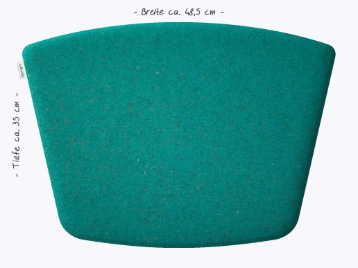 Sitzkissen aus Filz und Leder in der farbe taupe, Stuhlzeichnung vom HAY Revolt