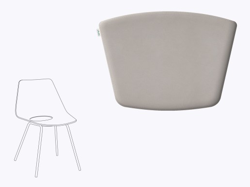 Sitzkissen aus Filz und Leder passend für Thonet S661 Farbe taupe