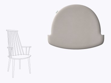 Sitzkissen aus Filz und Leder in der Farbe taupe, Stuhlzeichnung vom HAY J110