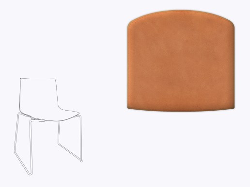 Sitzkissen aus Filz und recyceltem Leder für Muuto Fiber Armchair