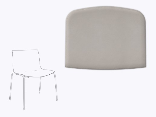 Sitzkissen aus Filz und recyceltem Leder für Muuto Fiber Armchair