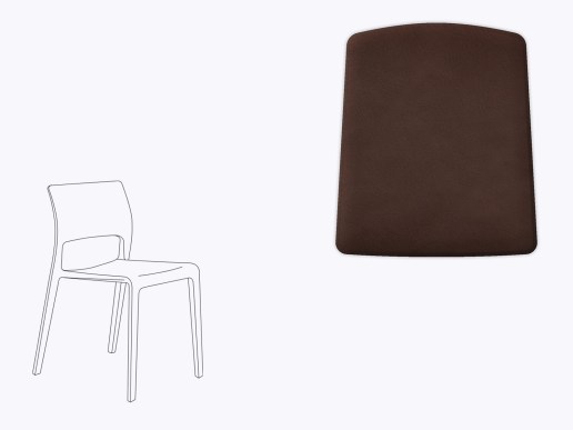 Sitzkissen aus Filz und recyceltem Leder für Muuto Fiber Armchair