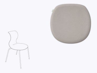 Sitzkissen aus Filz und recyceltem Leder für Muuto Fiber Armchair