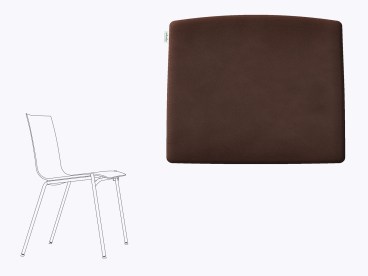 Sitzkissen aus Filz und Leder passend für Thonet S160/S161/S180 Farbe kastanie
