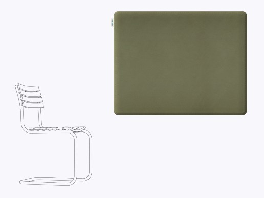 Sitzkissen aus Filz und Leder passend für Thonet S40 Outdoor in schilf