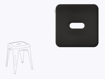 Sitzkissen aus Filz und Leder passend für Tolix Hocker